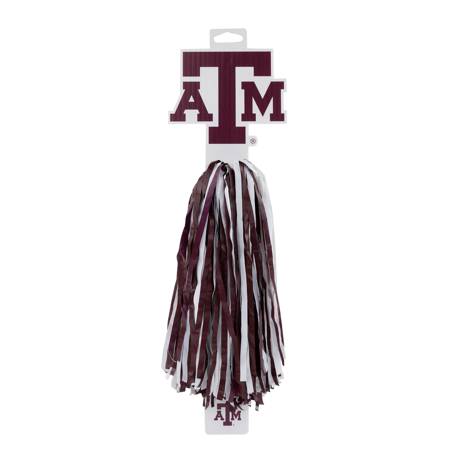 Maroon and White ATM Pom Pom