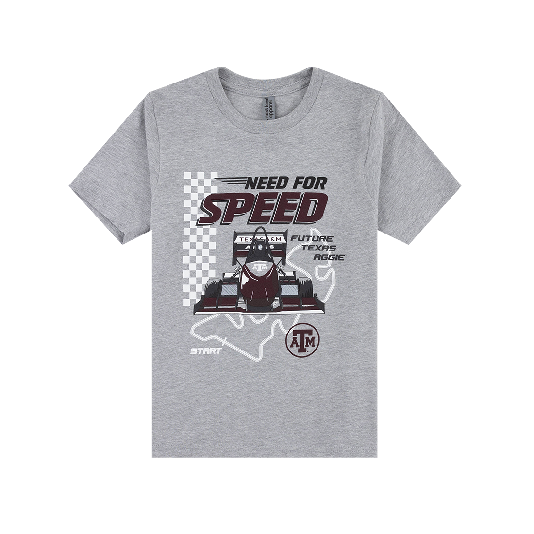 Gray T-Shirt with F1 car design and ATM logo