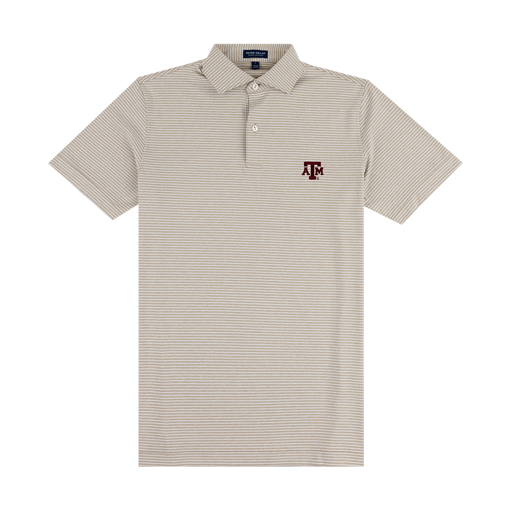 Beige Texas A&M Peter Millar Polo