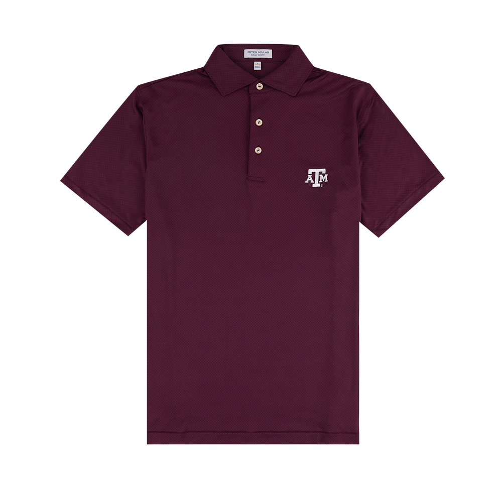 Texas A&M Peter Millar Hugo Performance Polo in Maroon