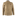 Tan quilted coat with maroon ATM logo on the left side of the chest