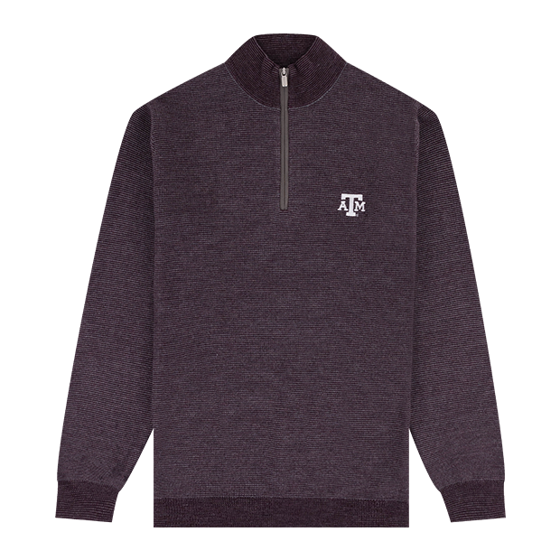 Maroon Quarter Zip with White ATM logo