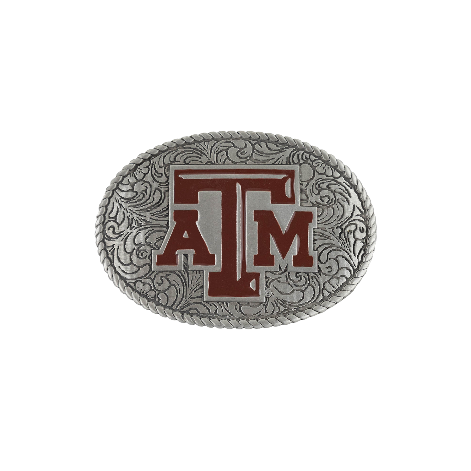 Belt buckle with 'ATM' logo