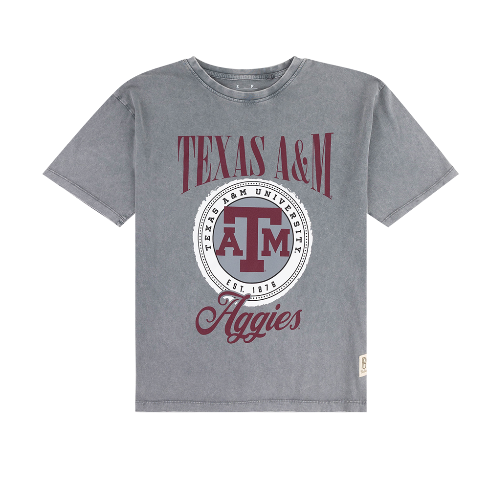 Texas A&M Pressbox Falkland Moonstone T-Shirt in Black