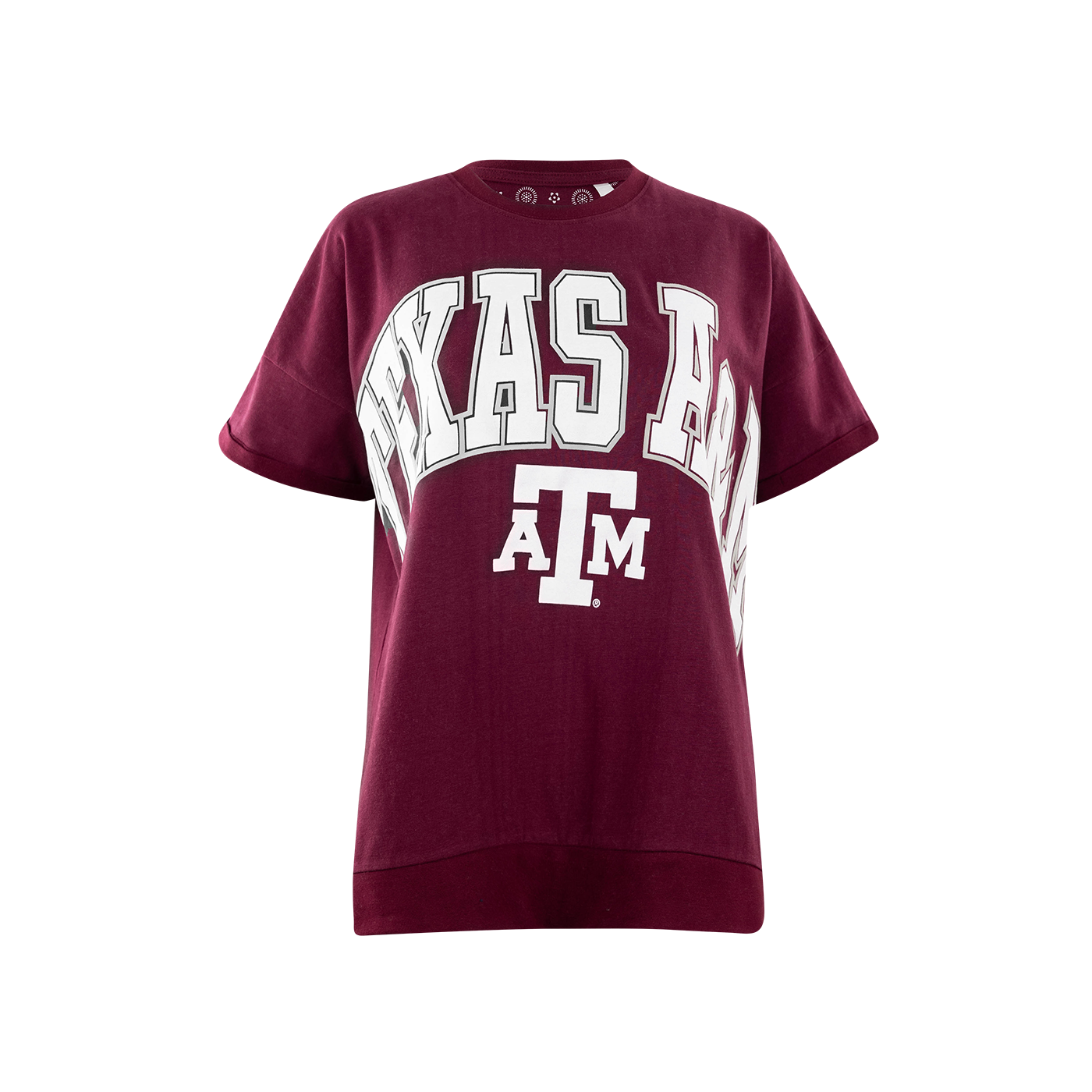 Texas A&M Pressbox Short Sleeve Top in Maroon
