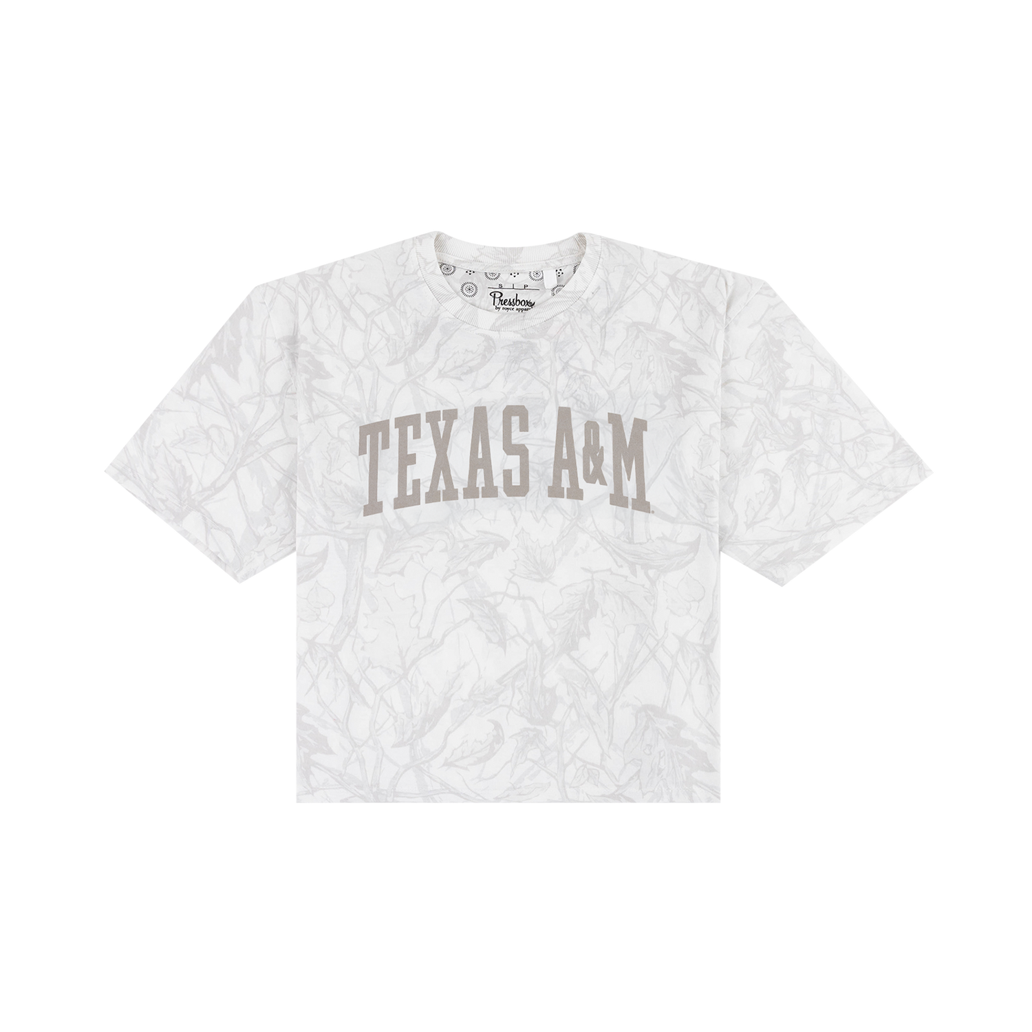 Texas A&M Pressbox T-Shirt in gray and white Camo