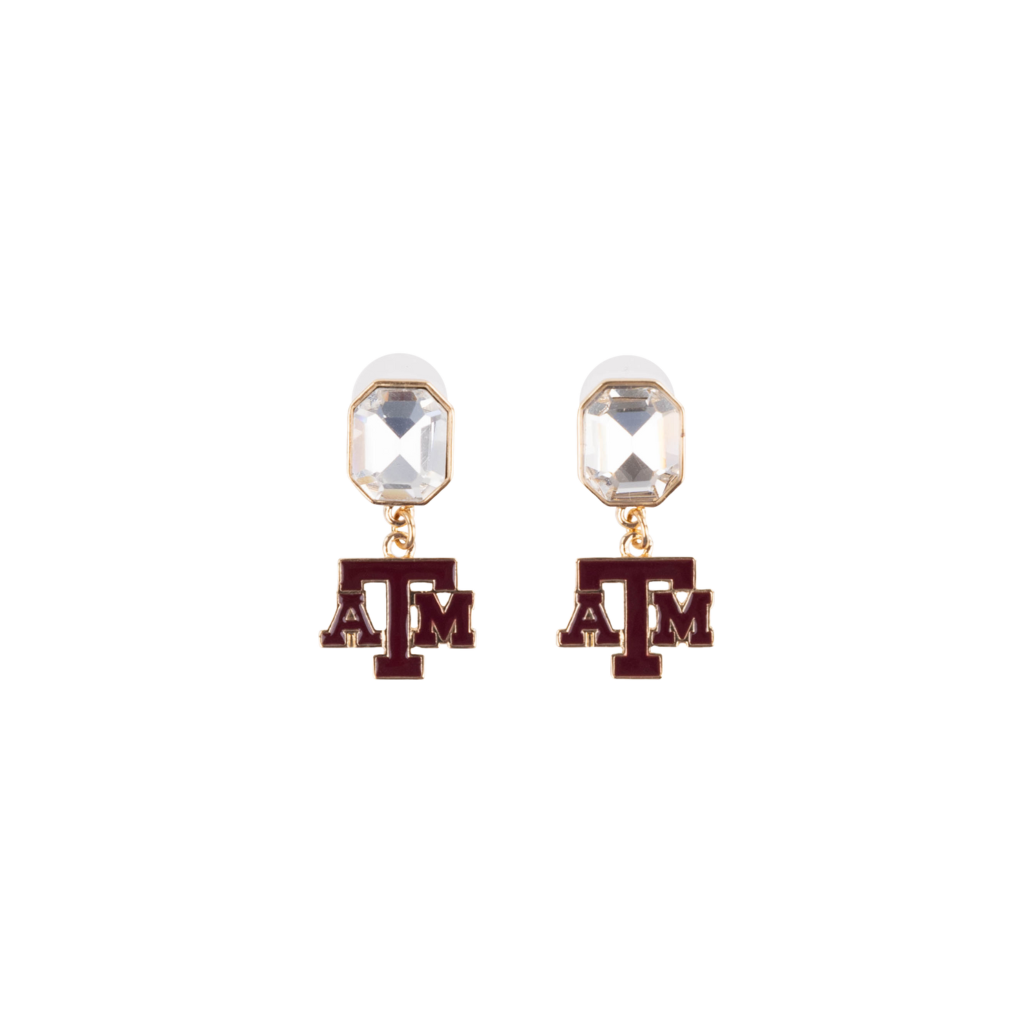 Pair of earrings with 'ATM' logo 