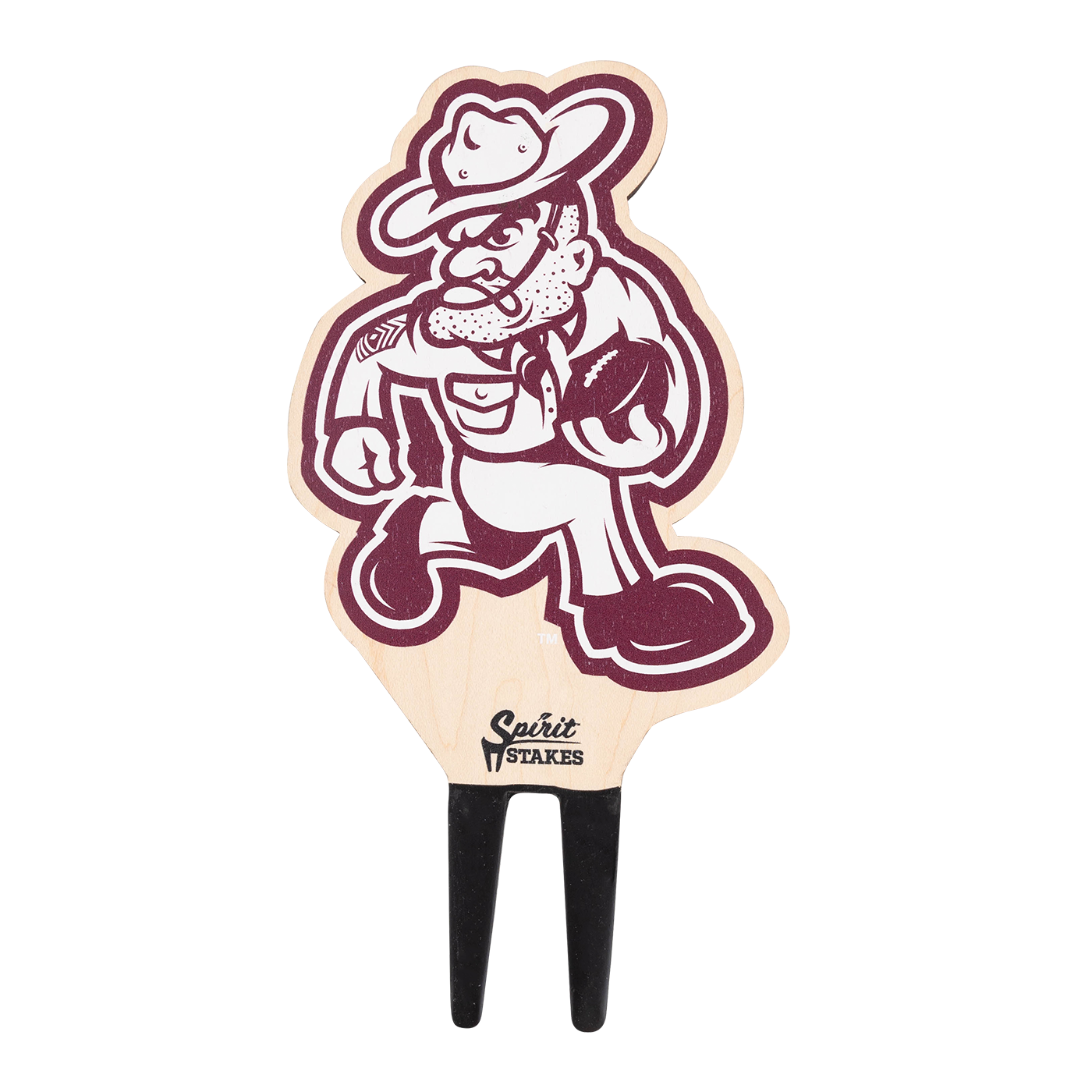 Wooden stake with a Ol' Sarge design 