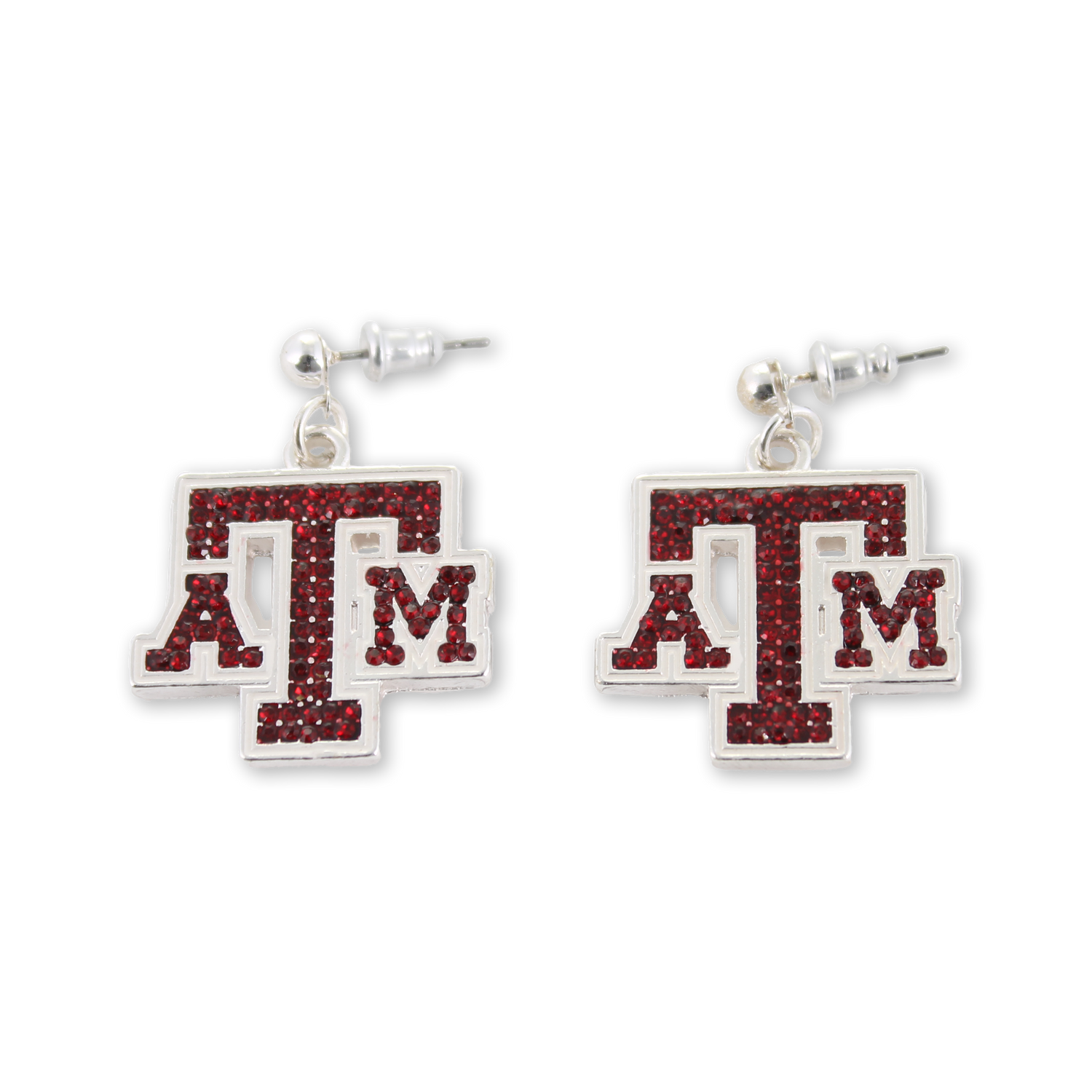 Texas A&M Seasons Jewelry Crystal Logo Earrings