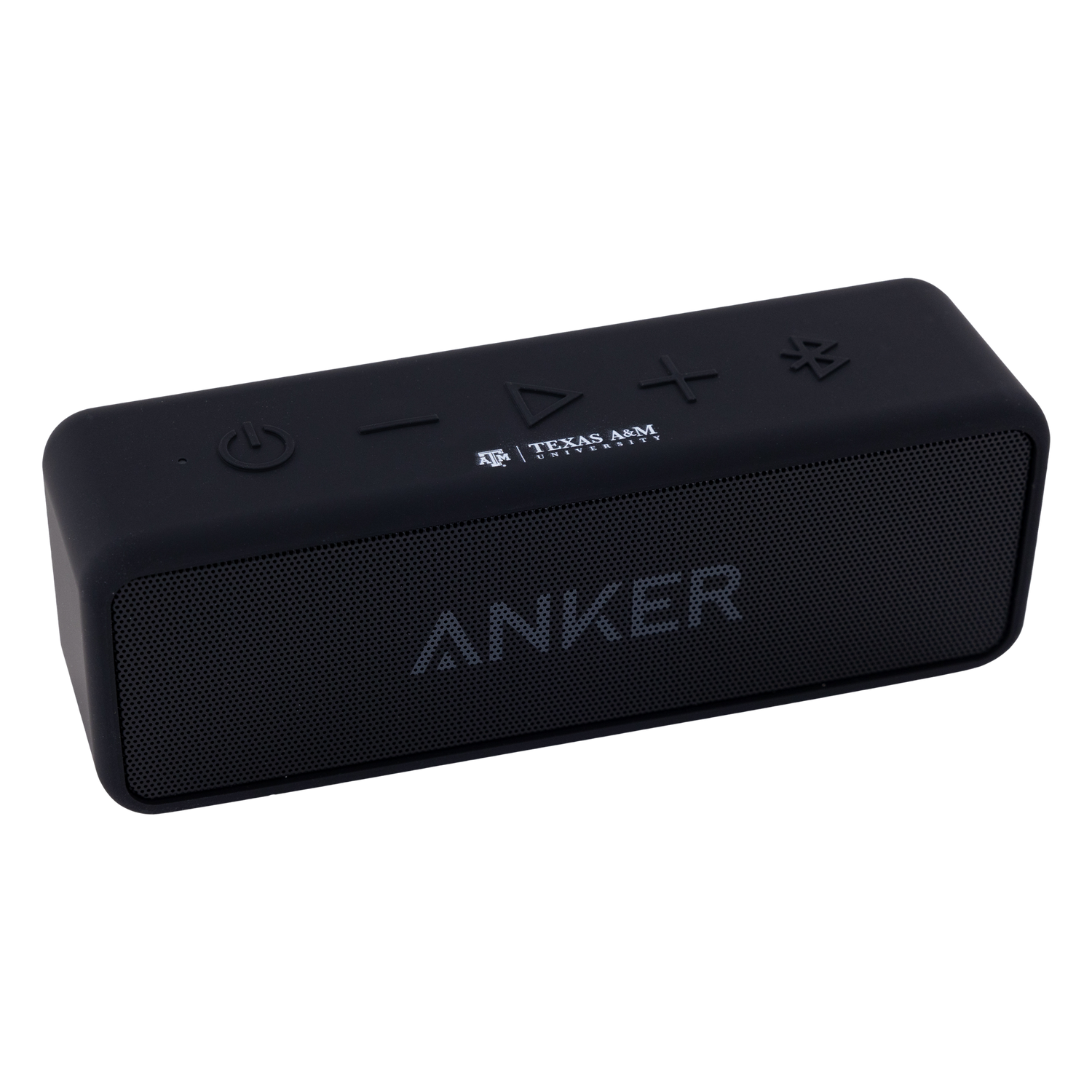Black Anker Speaker with white TEXAS A&M UNIVERSITY decal