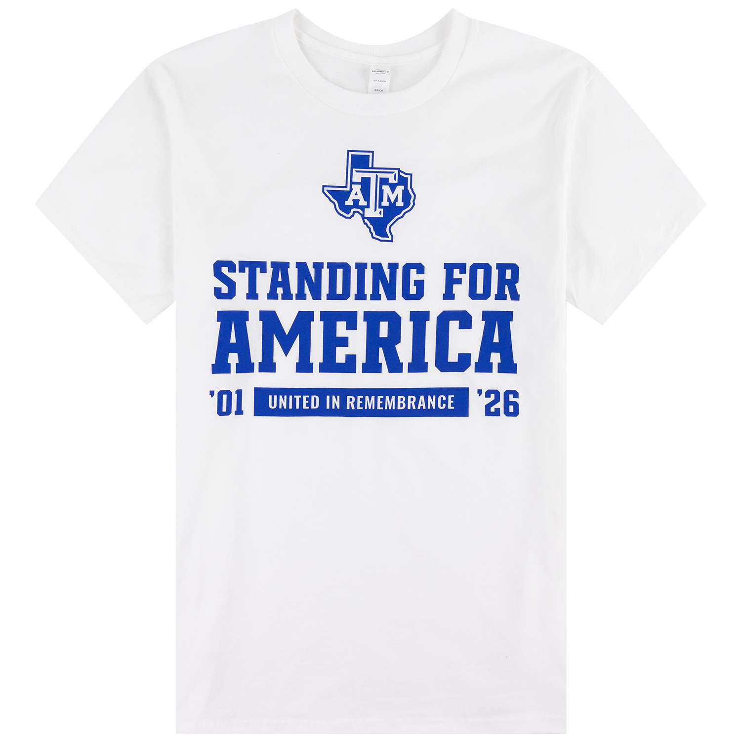 White T-Shirt with Standing for America text on front