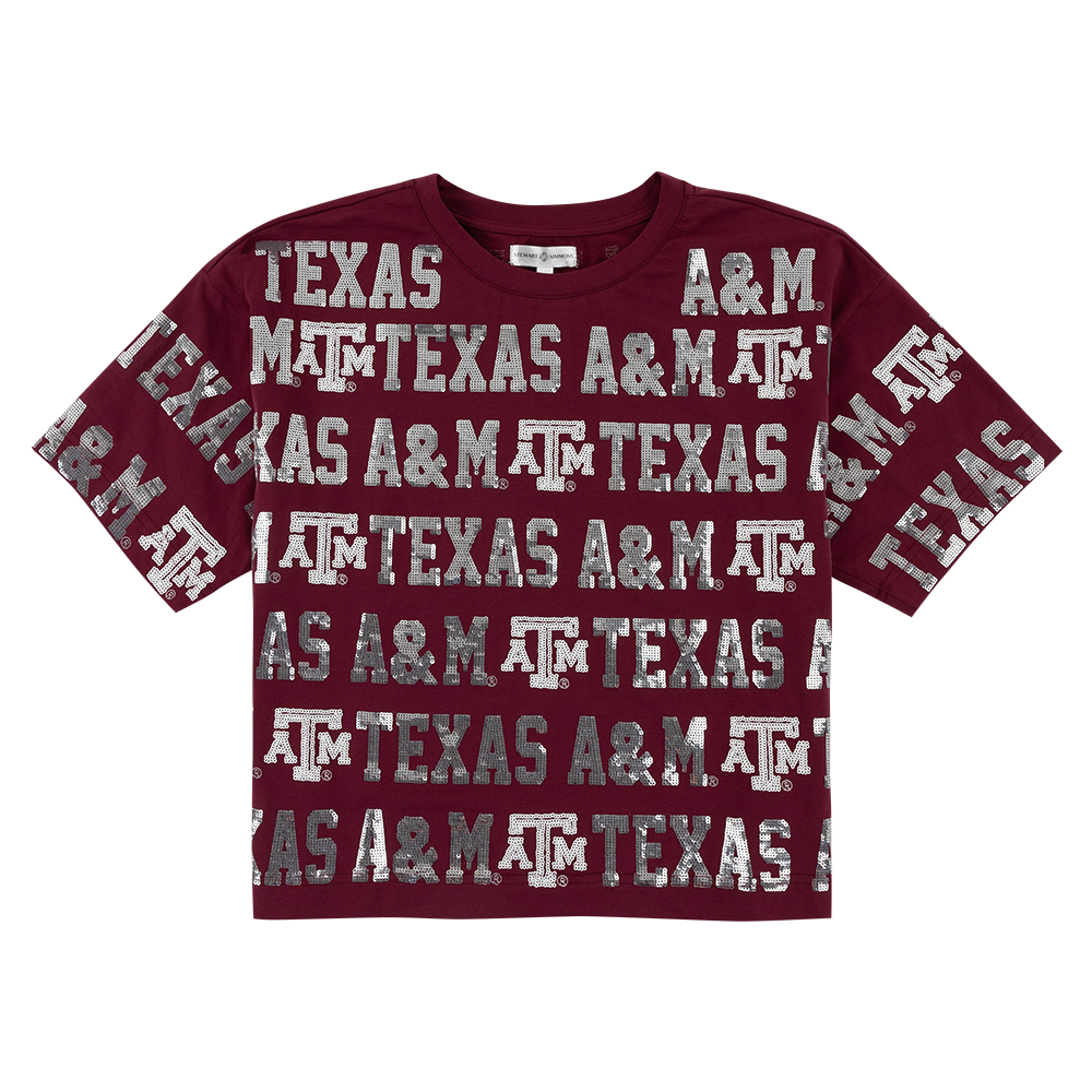 Maroon Texas A&M Sequin Shirt