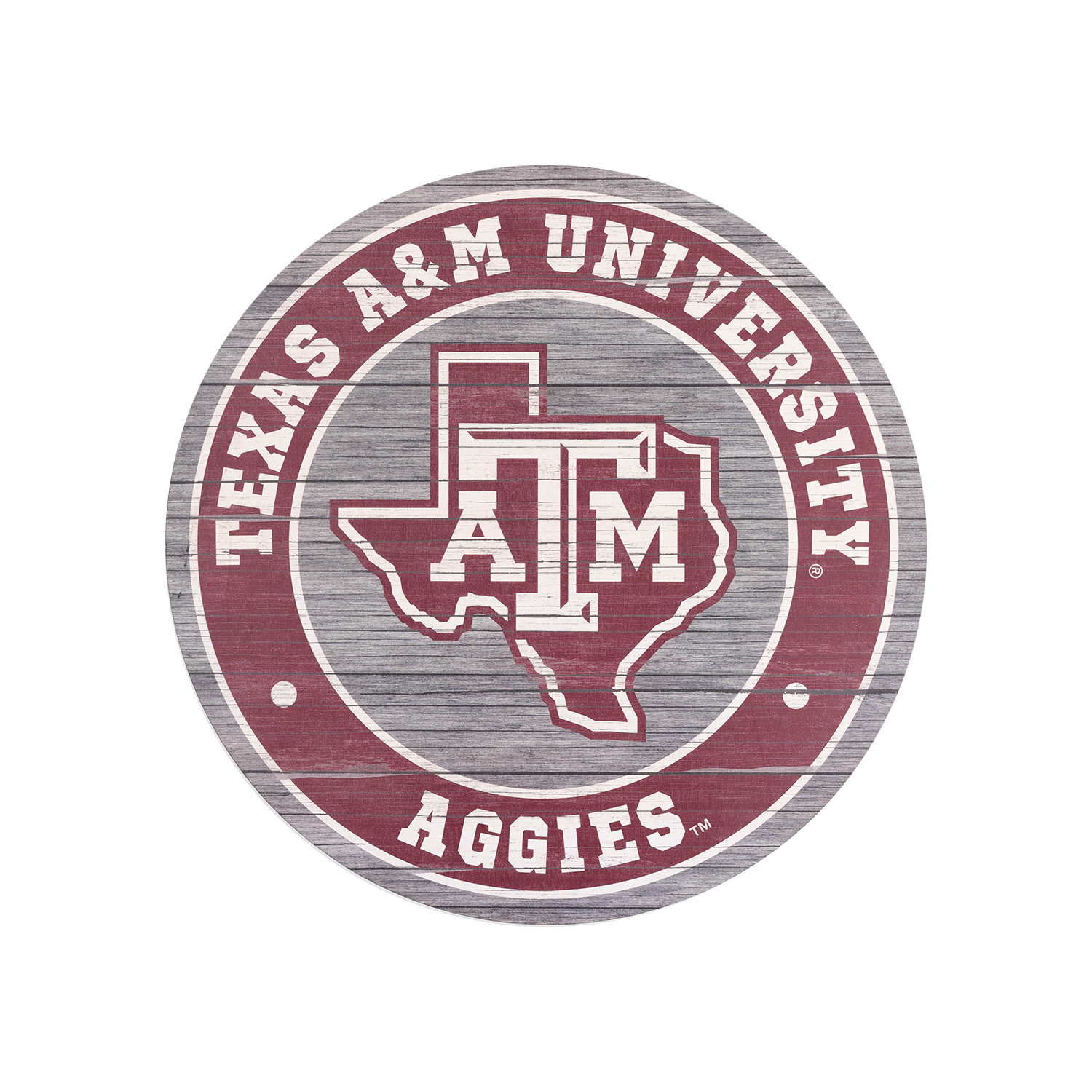 Texas A&M University logo with 'AGGIES' text 