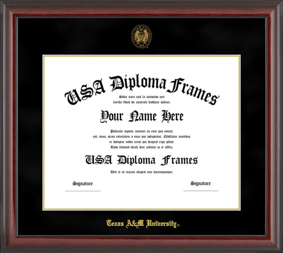 Texas A&M Traditional with Black Mat Diploma Frame