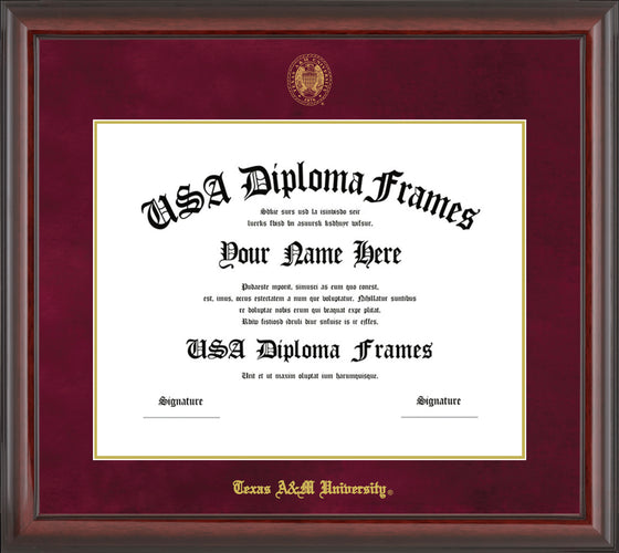 Texas A&M Traditional with Maroon Mat Diploma Frame