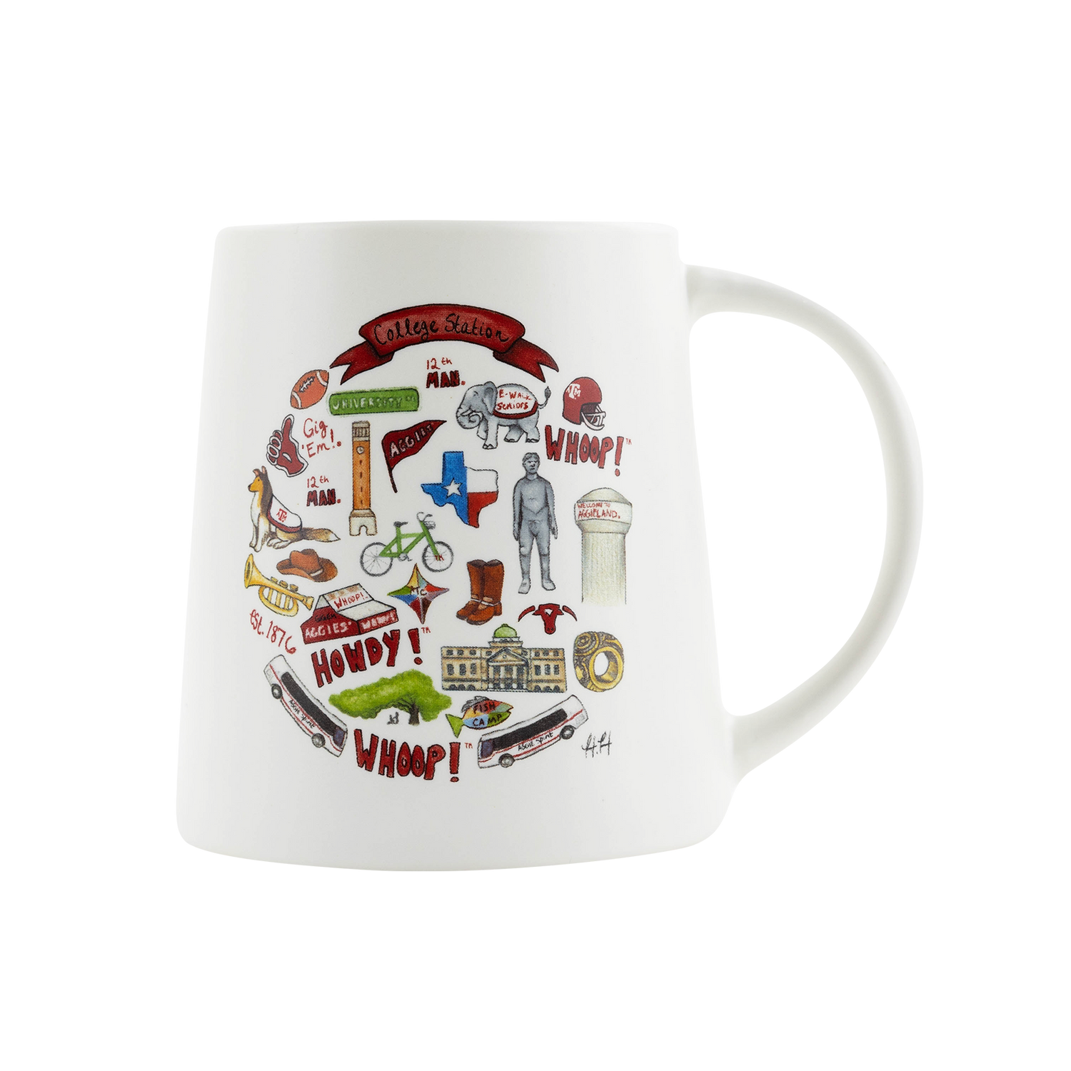 White Mug with TAMU Traditions