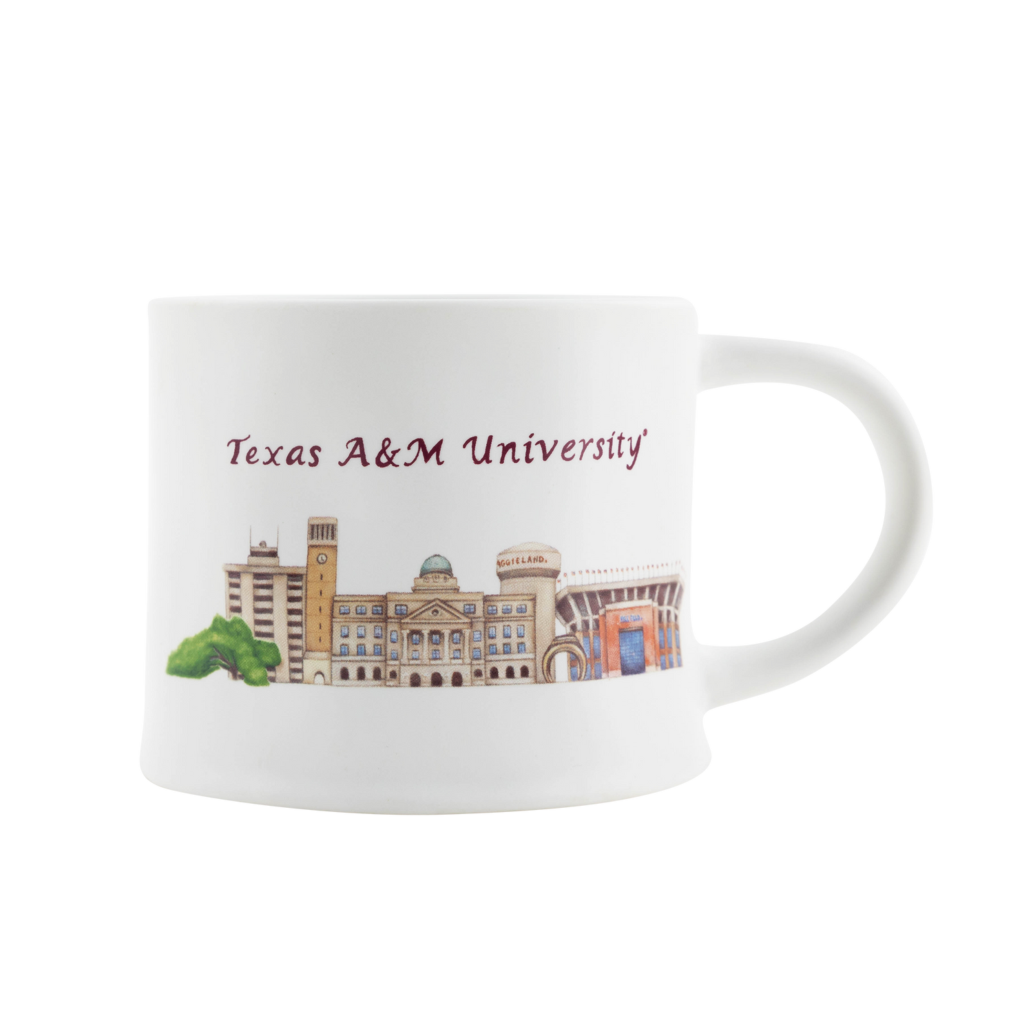 White Mug with TAMU Skyline