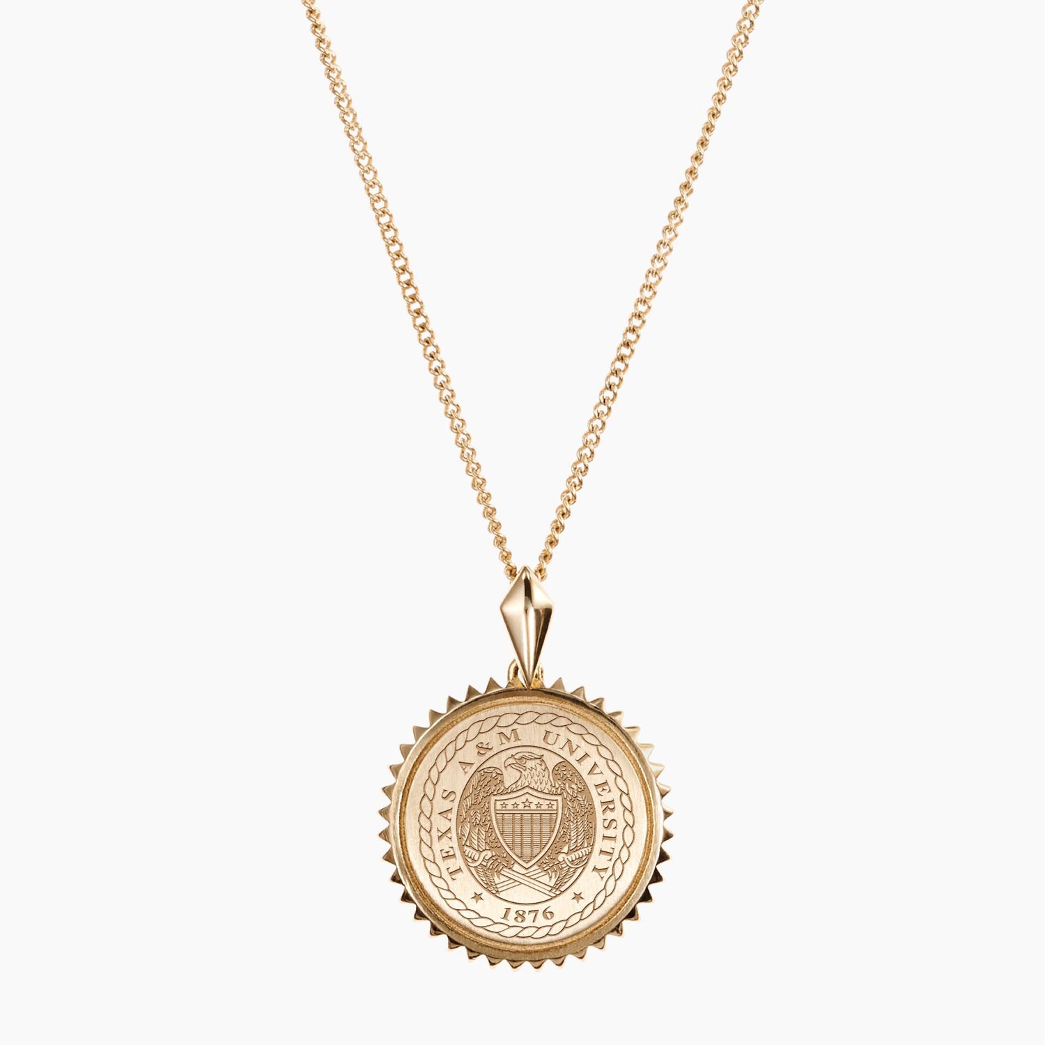 Gold Suncrest Pendant Necklace