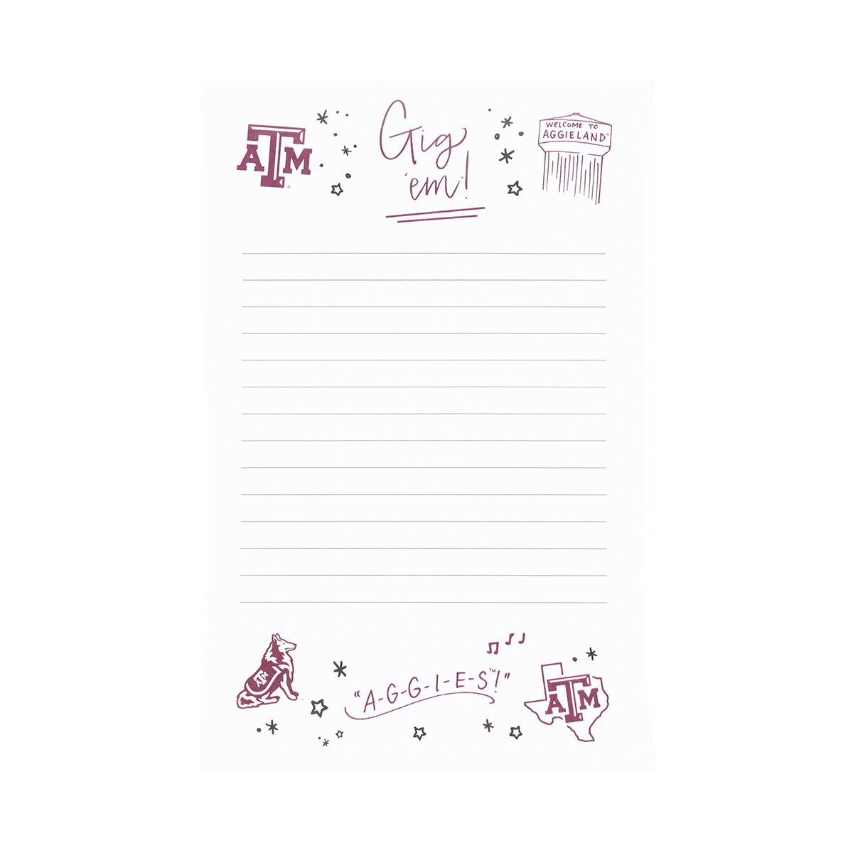 Texas A&M Valiant Confetti Notepad