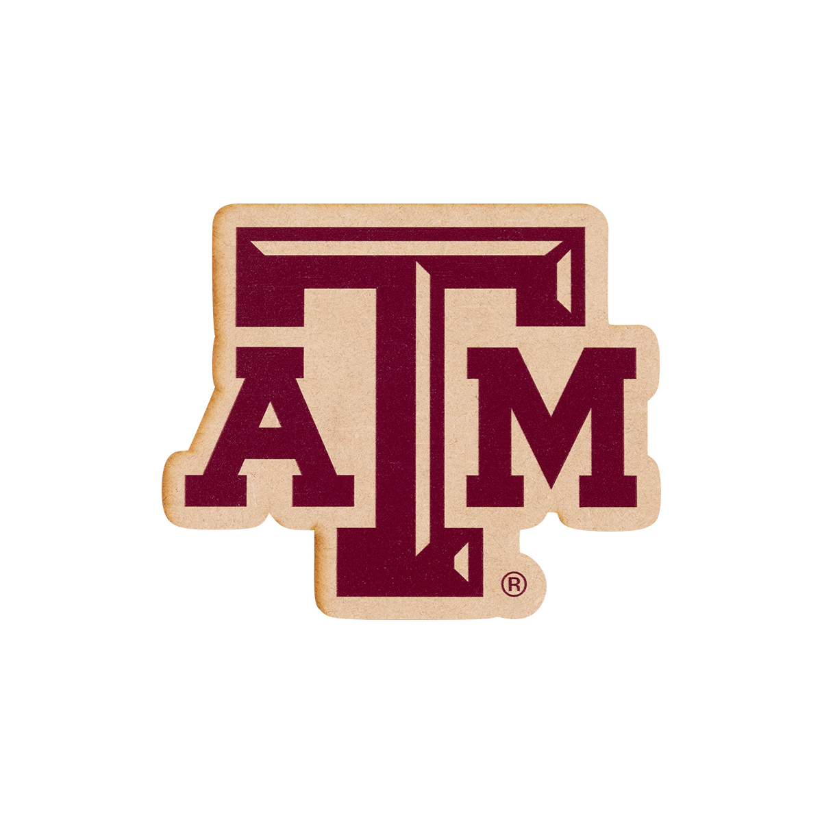 Texas A&M Valiant Logo Wood Magnet