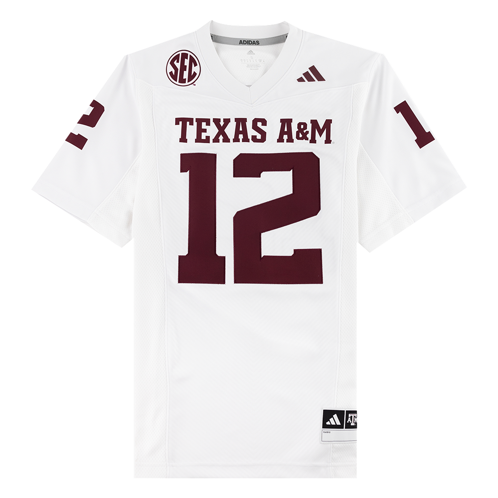 Texas A&M White Adidas Away Premier Jersey