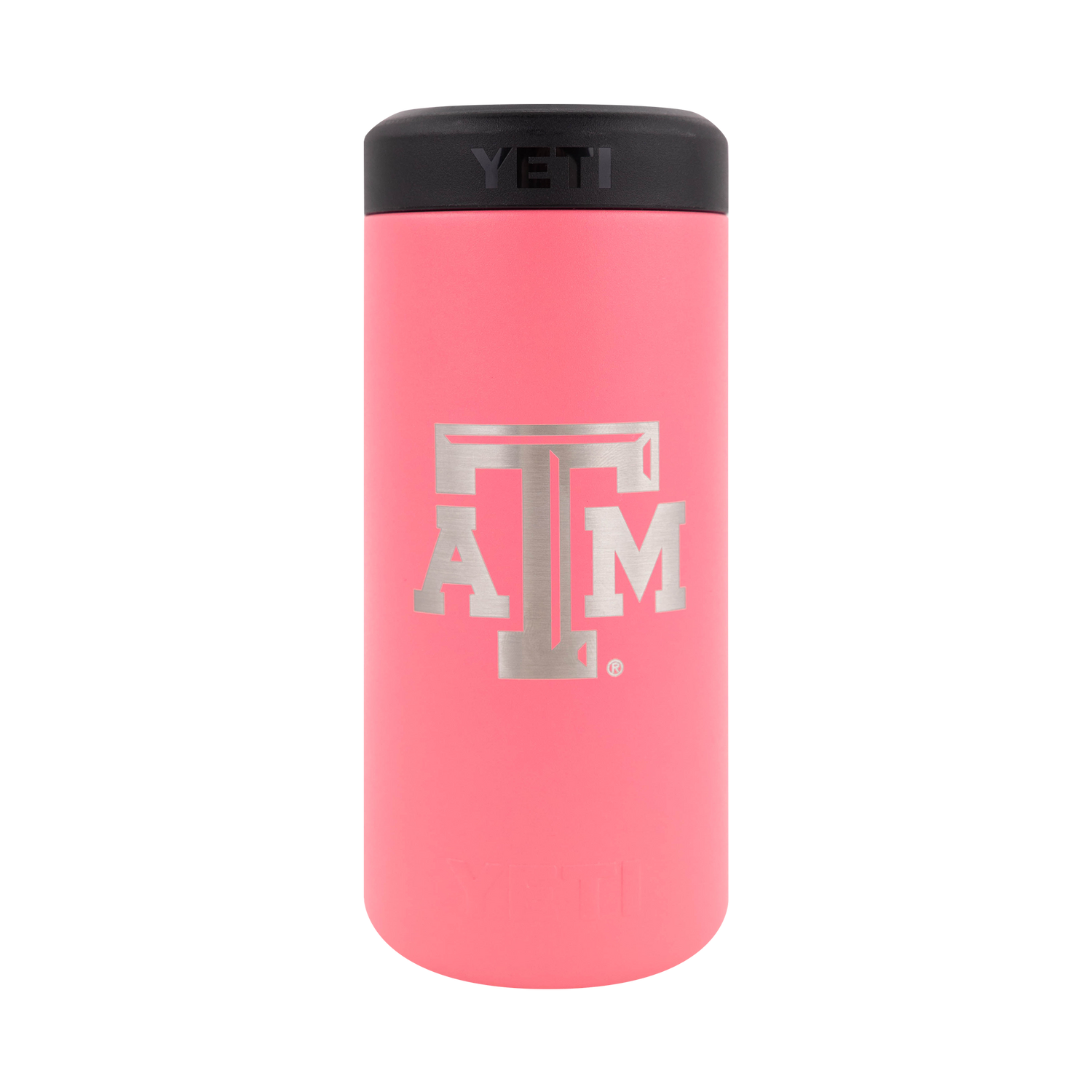 Texas A&M Yeti Slim Colster in Tropical Pink