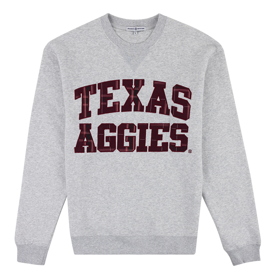 Gray Texas Aggies Plaid Sweatshirt