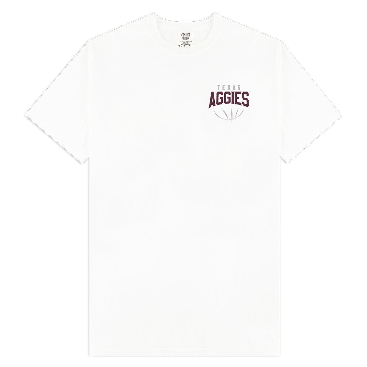 White T-Shirt with Texas Aggies on the Front and Rock Reed on the Back
