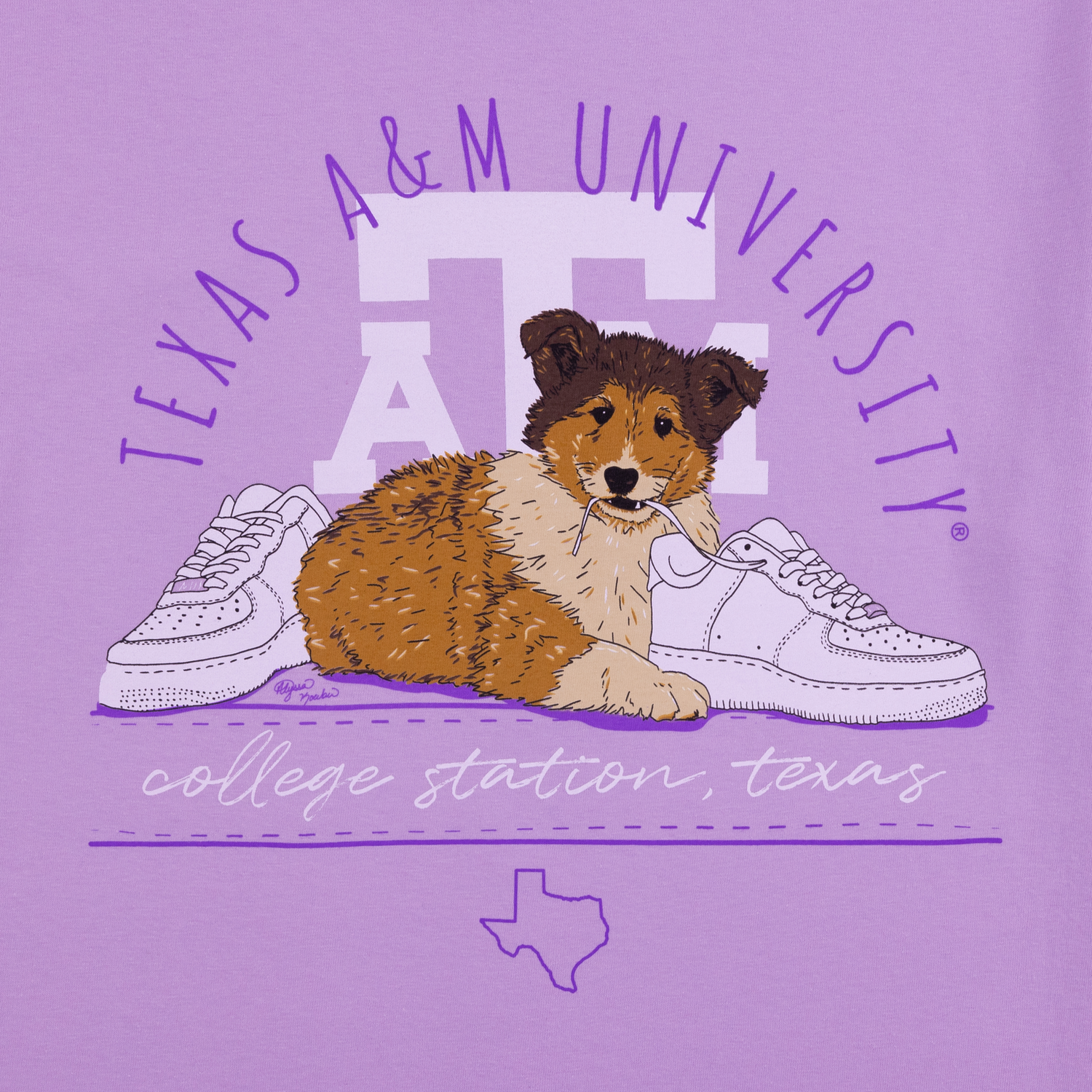 Texas A&M Reveille Sneaker T-Shirt