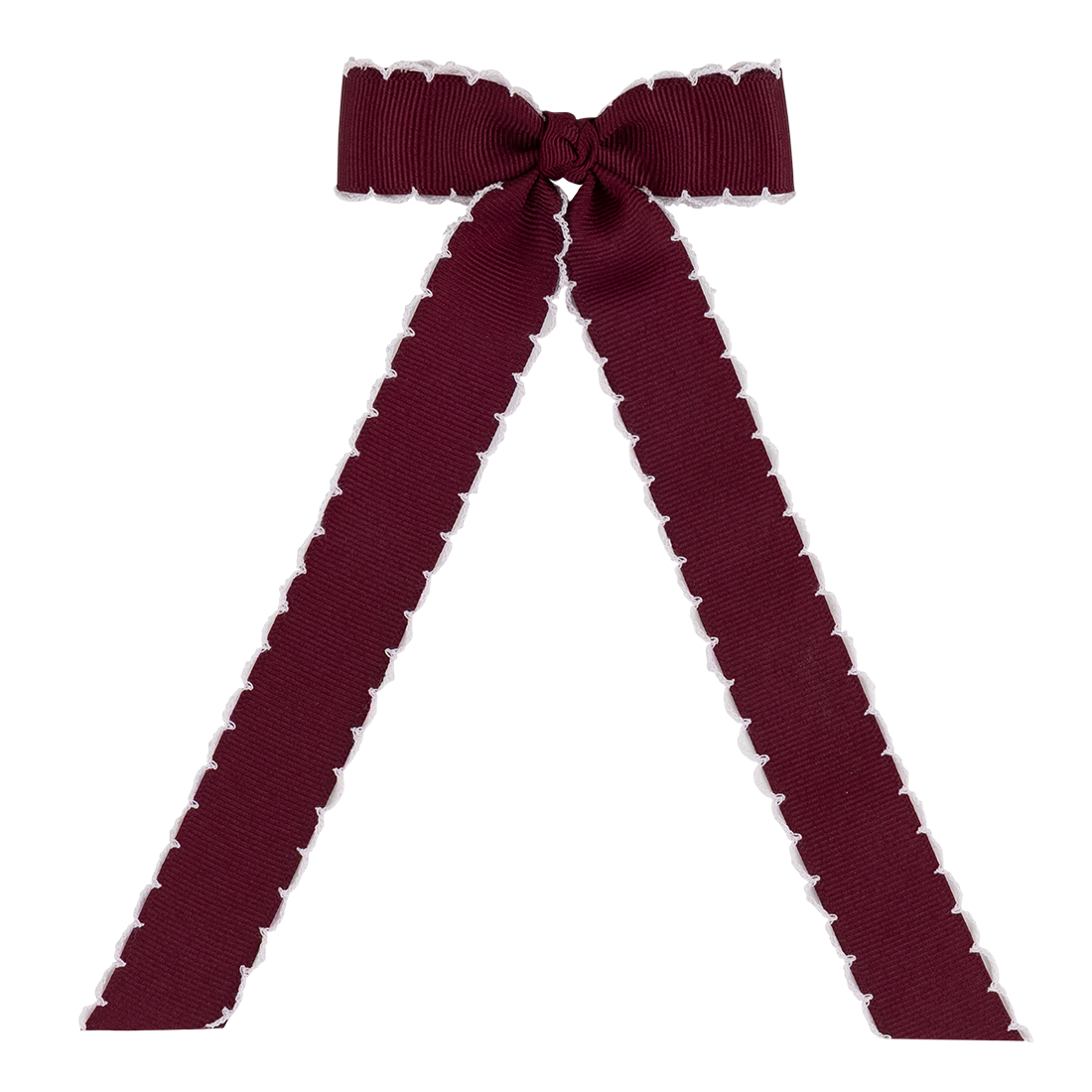 Maroon ribbon bow 