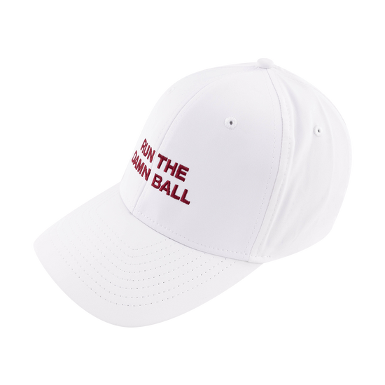 White Run the Damn Ball Hat