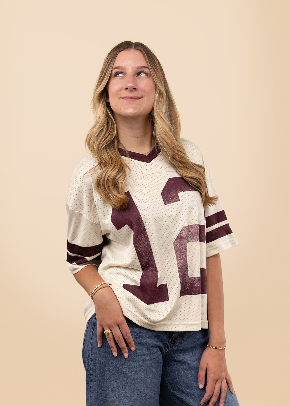 Collegiate Outfitters 12 Wide Faded Jersey - Beige