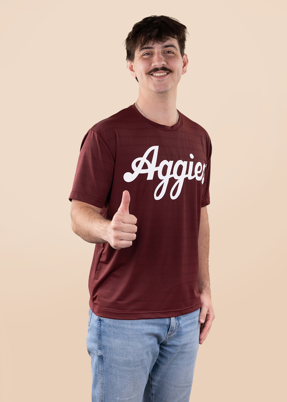 Script Aggies Collegiate Outfitters Light Mesh T-Shirt - Maroon
