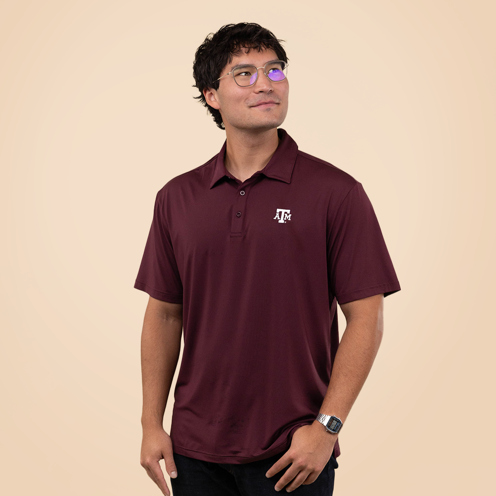 Texas A&M Solid Maroon Polo