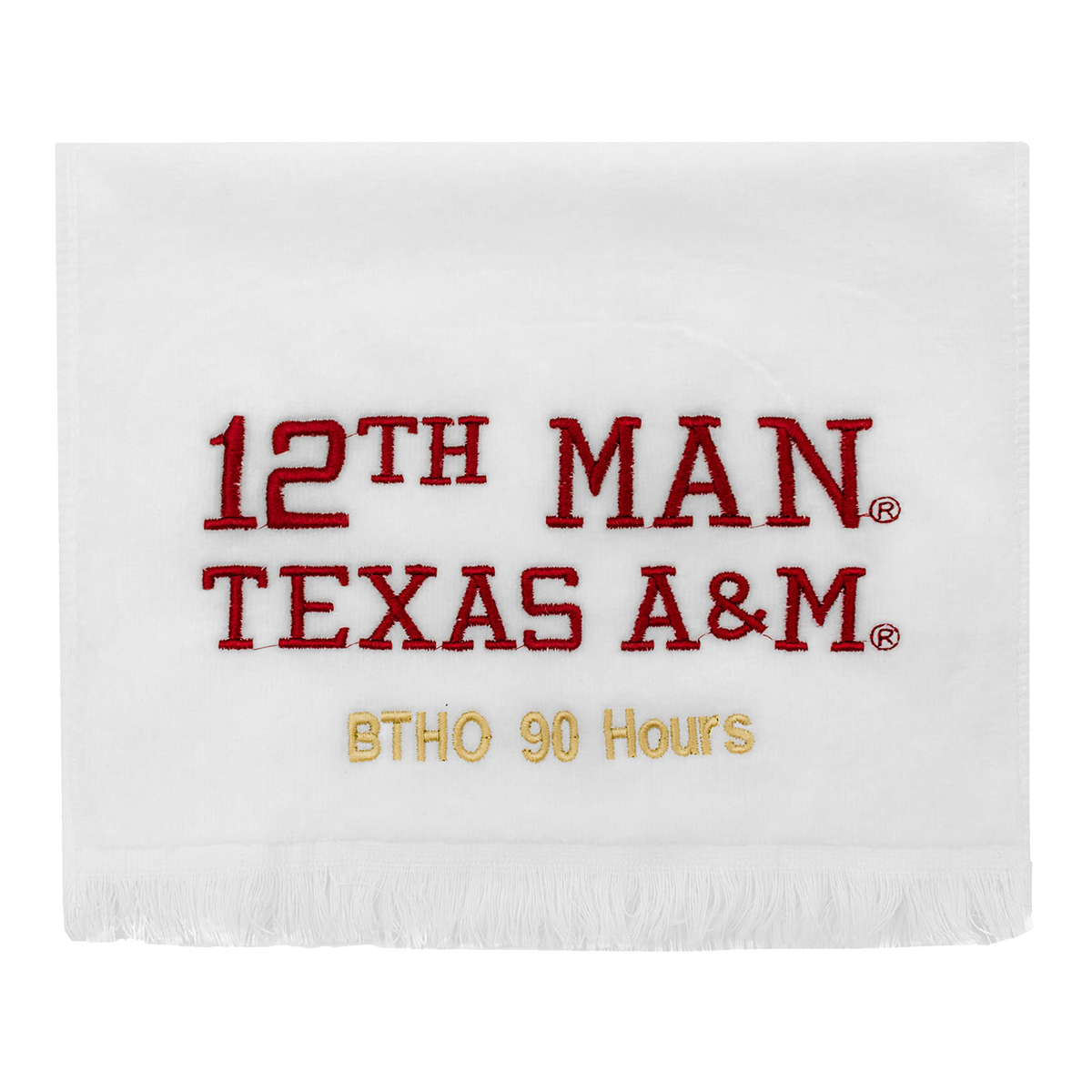 Texas A&M Gold Btho 90 Hours 12th Man Towel