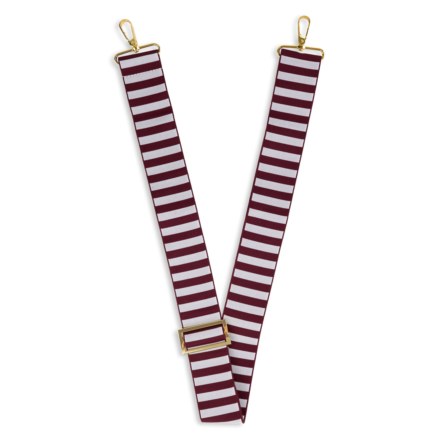 Maroon and Silver Woven Spirit Strap