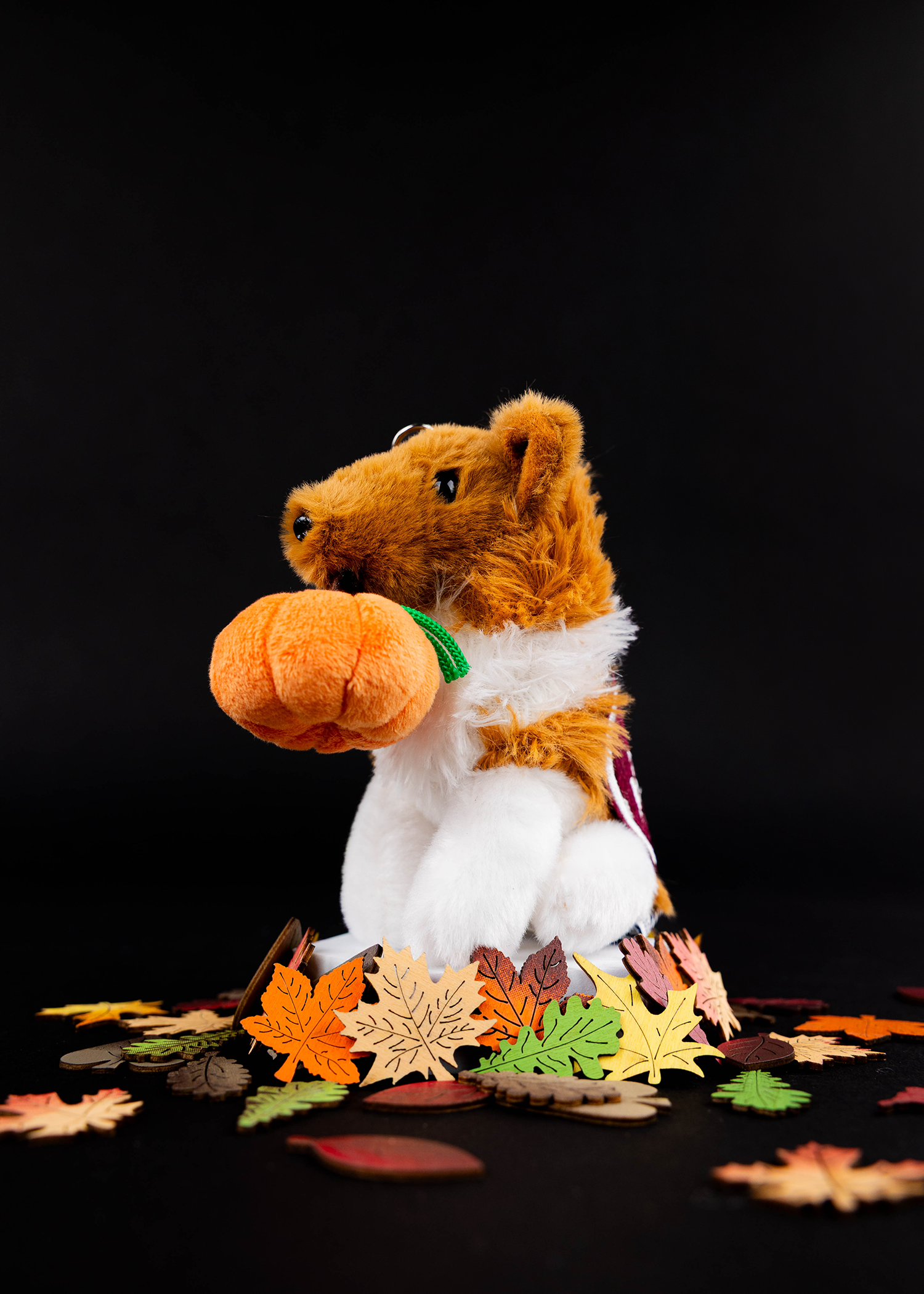 Texas A&M Reveille Pumpkin Keychain