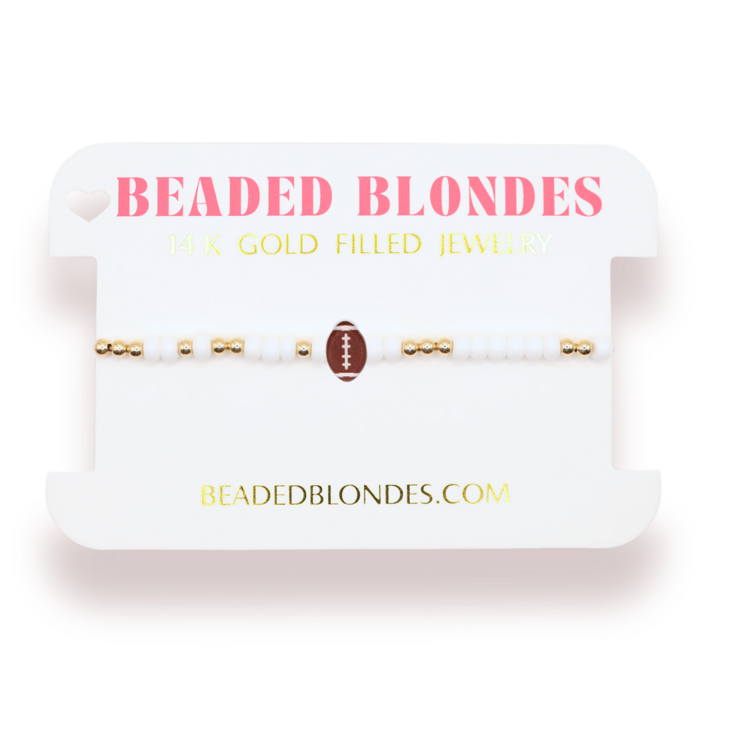 Beaded Blondes Football Bracelet