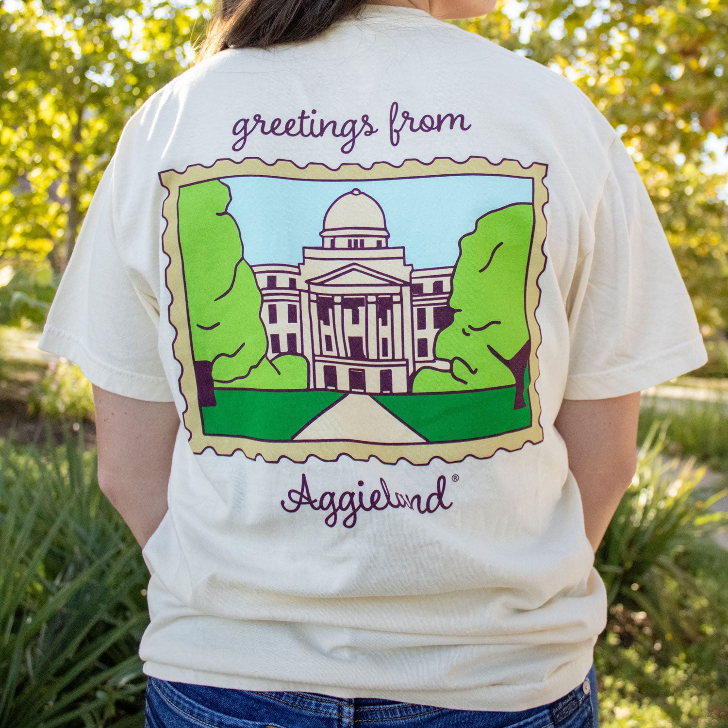 Texas A&M Comfort Colors Greetings Postcard T-Shirt - Beige