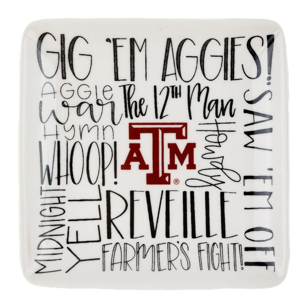 Aggie Traditions Square Ring Dish