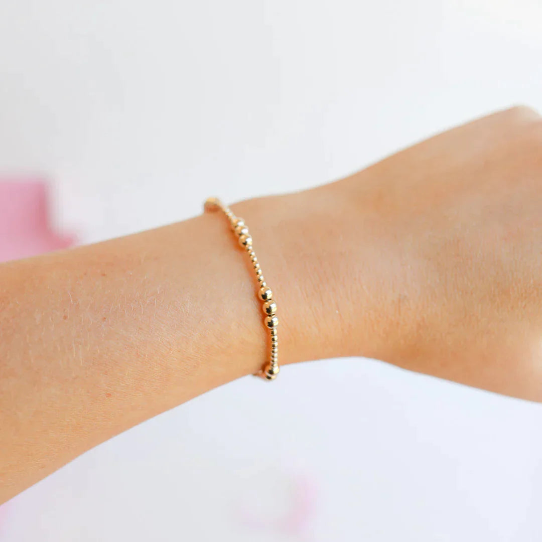 KIDS ILY Beaded Blondes Gold Bracelet