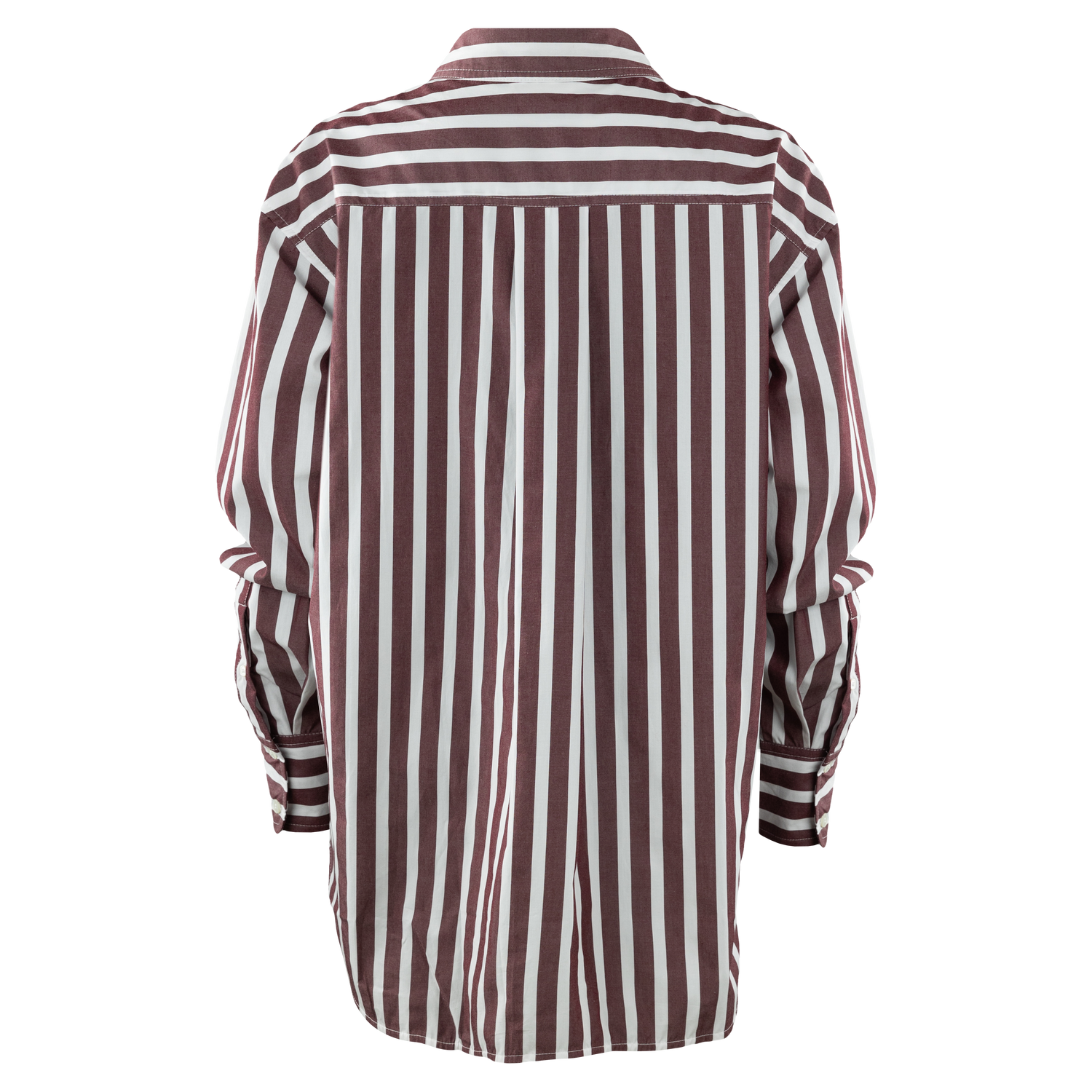 Maroon Striped Button Down Top