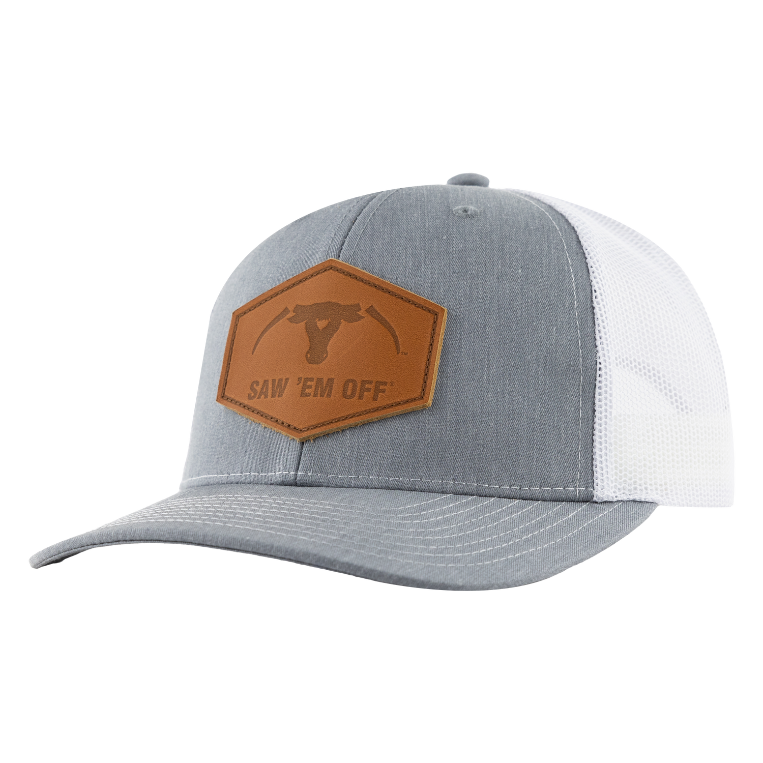 Saw 'Em Off Collegiate Outfitters Leather Patch Hat