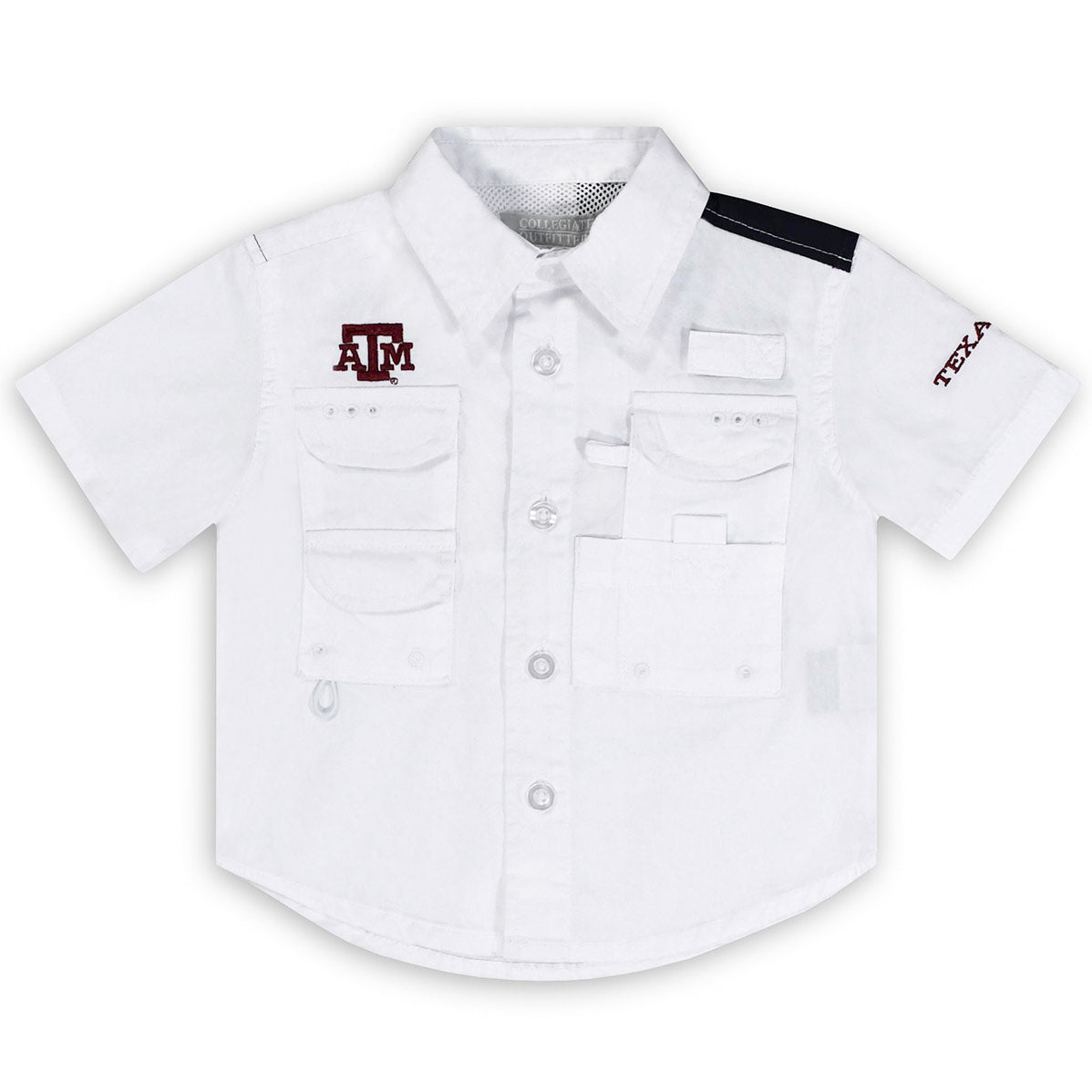 Texas A&M Infant Flag Fishing Shirt 12 Mo / White