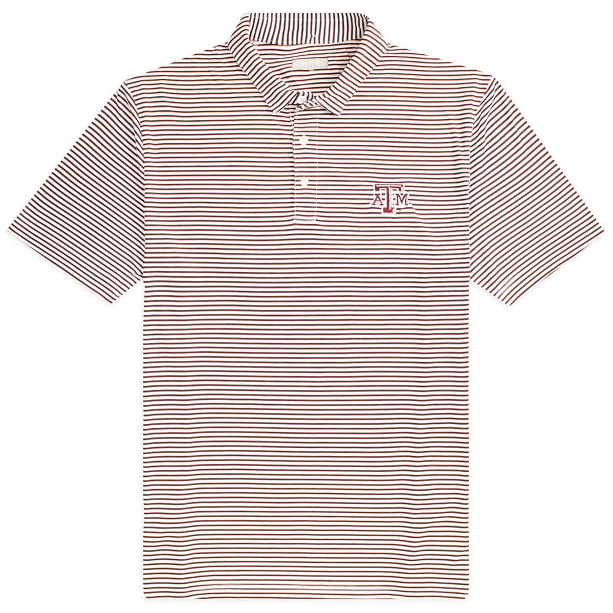 Texas A&M Striped Performance Polo