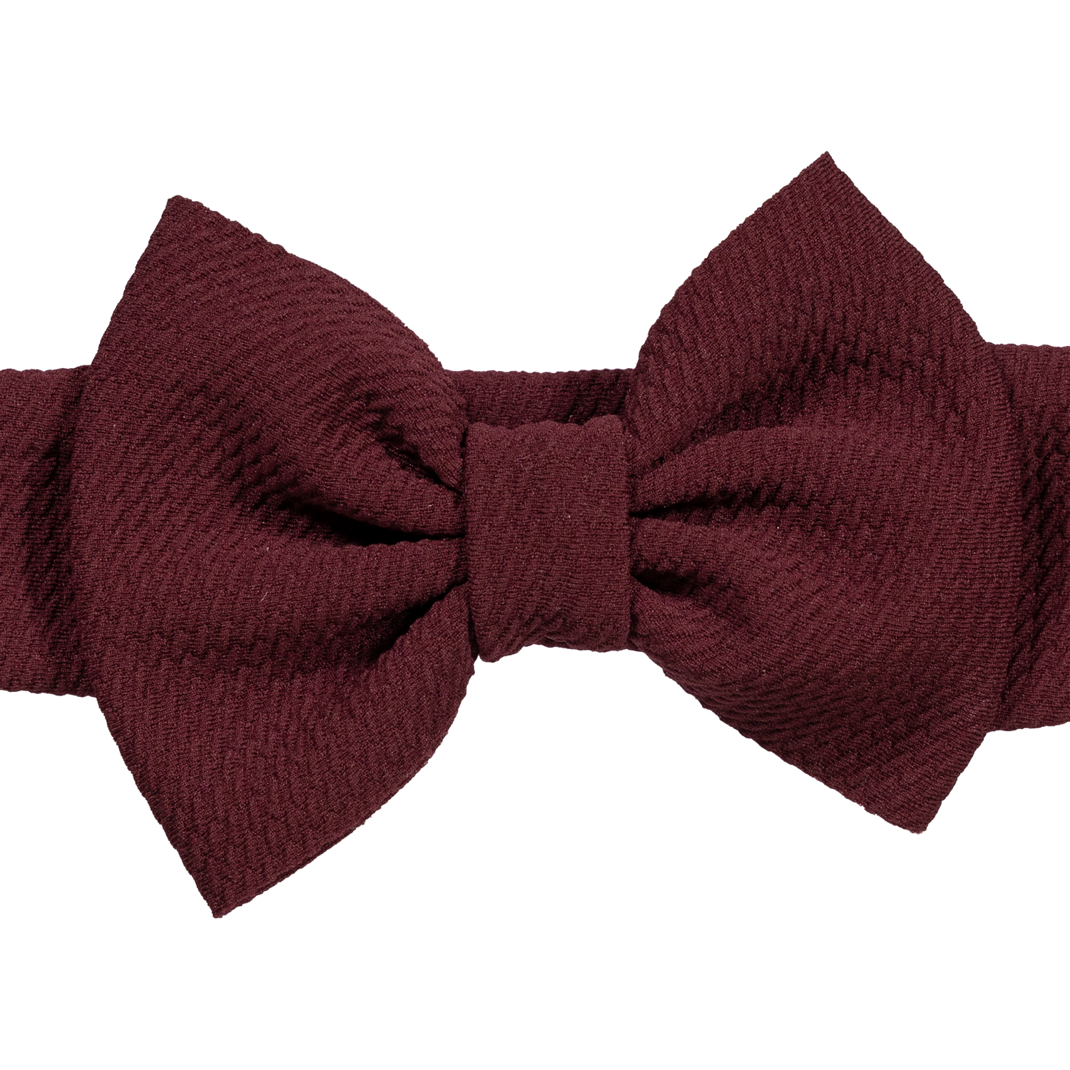Maroon Knit Headband With Bow