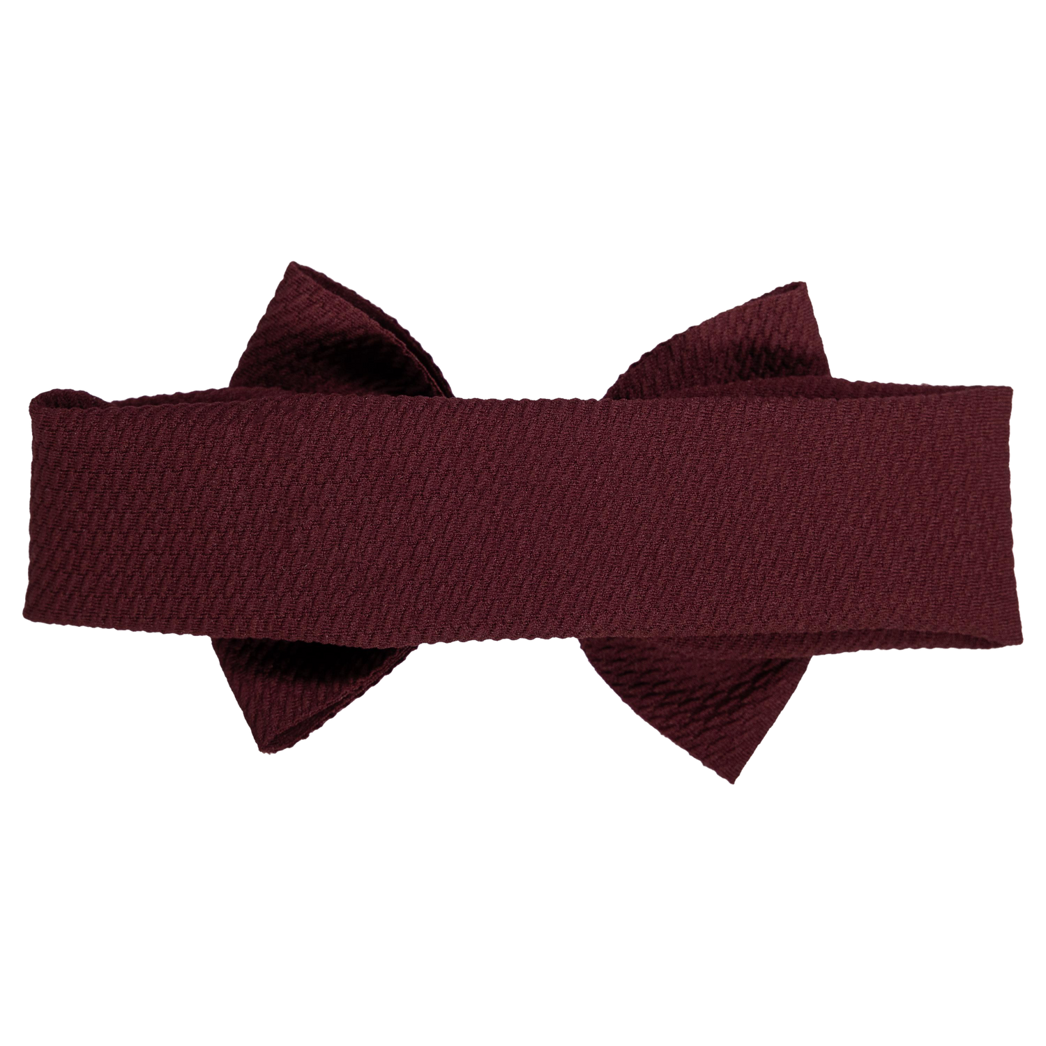 Maroon Knit Headband With Bow