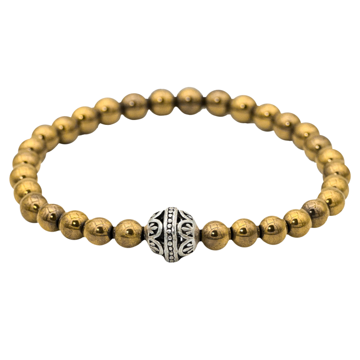 Gold Hematite Ball Centerpiece Bracelet