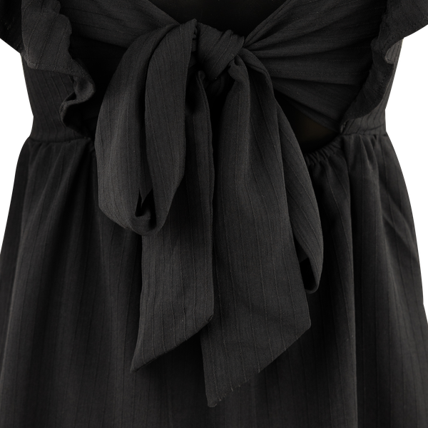 Black Babydoll Neck Dress