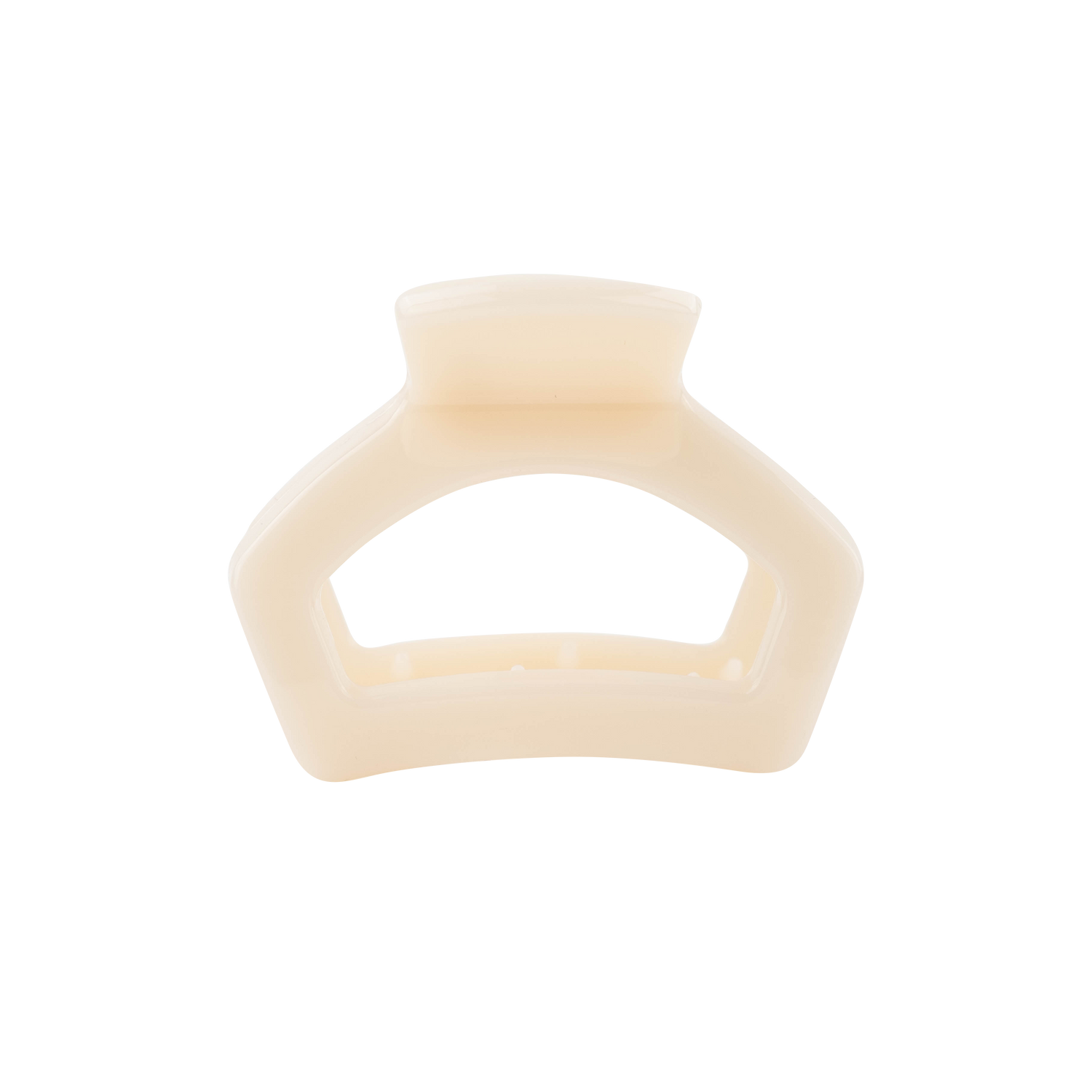 Cream white claw hair clip